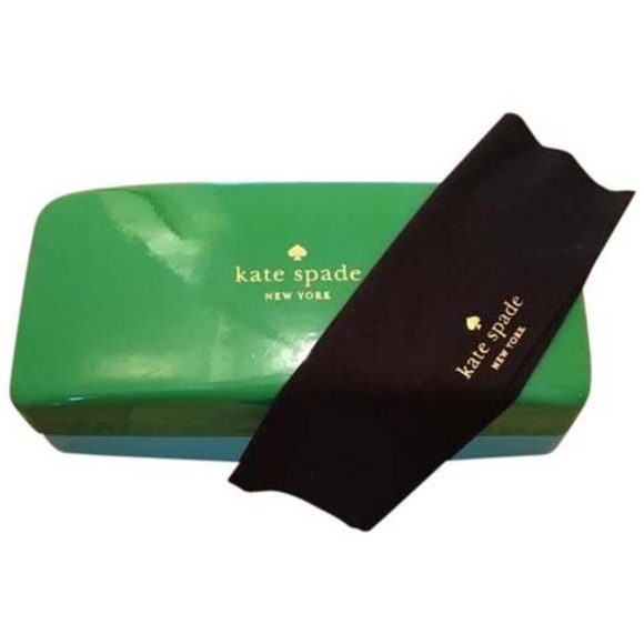 kate spade Accessories - Kate Spade Sunglass Case Clamshell Blue Green NWOT